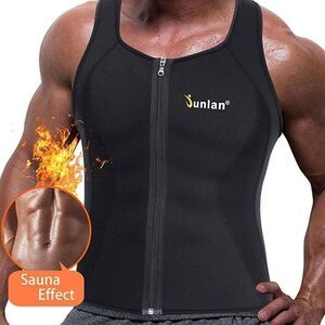 𝅺sunland sweat suit vest waist trainer fight prep sauna vest full zipper vest